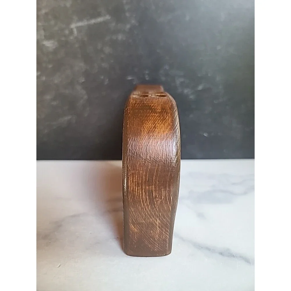 Vintage Wooden Handmade Pig Crayon/Pencil/Pen Holder